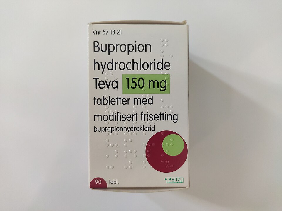 Teva bupropion 150 mg product, as identified by the photographer.